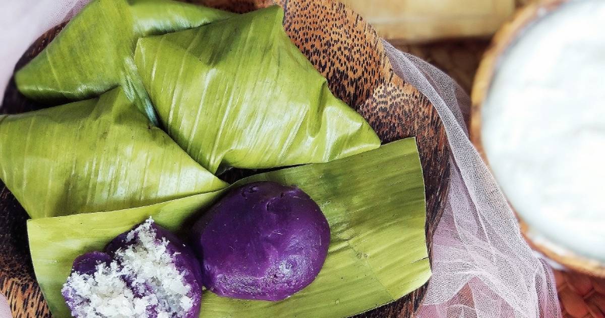 cara membuat mendut ubi ungu