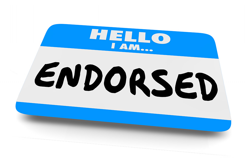 endorse artinya