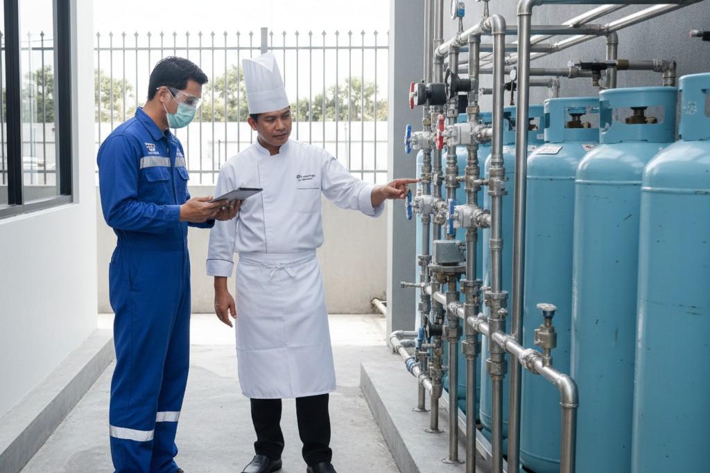 Gas Supply Dapur Restoran Stabil