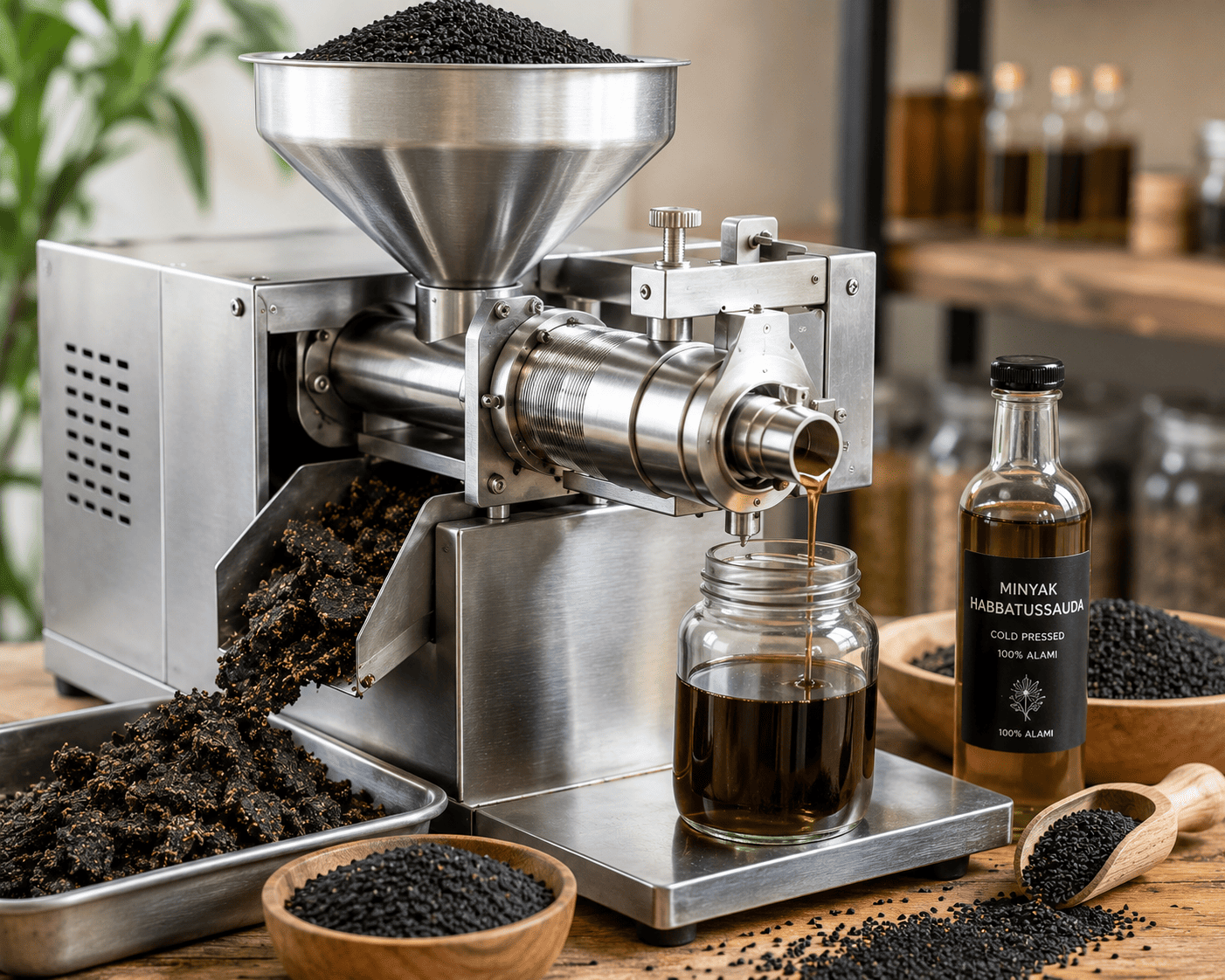 mesin cold press biji habbatussauda