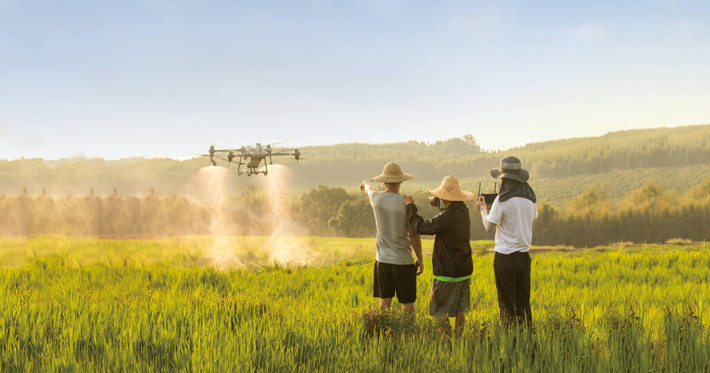 penyemprotan pestisida pakai drone