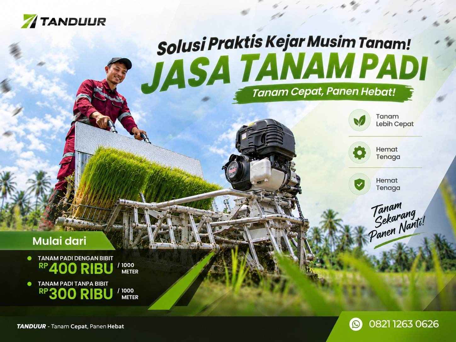 alasan petani menggunakan jasa tanam padi
